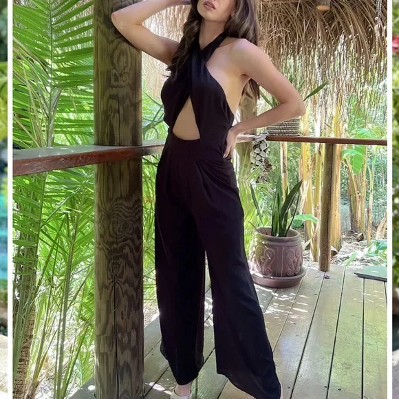 Criss cross Island LUCY romper pants black - Picture 2 of 2